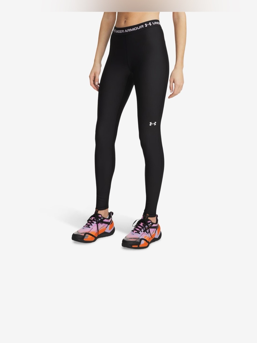 Under Armour HeatGear Legging Black/White Large